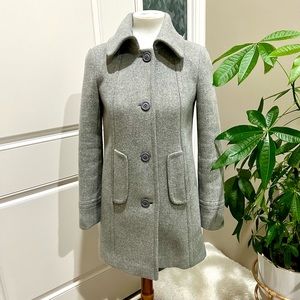 J Crew Classic Coat - Heather Gray Size 0P